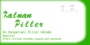 kalman piller business card